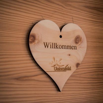 Wooden heart on a wall