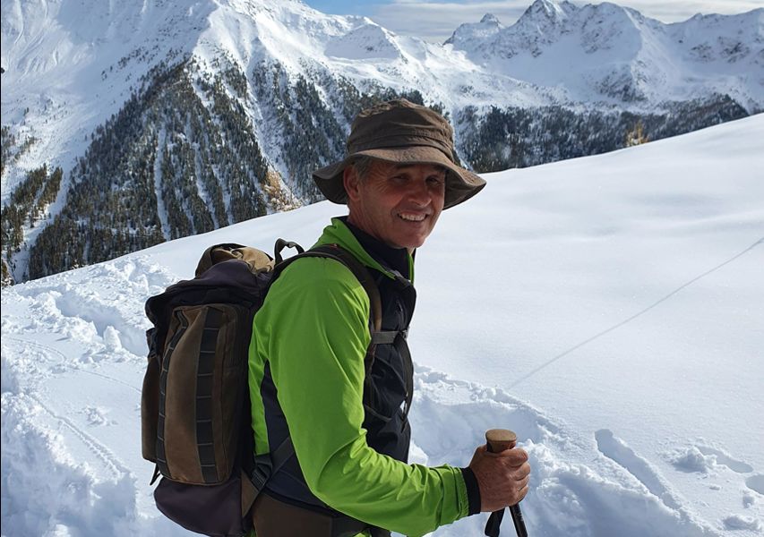 Armin during a winter hike